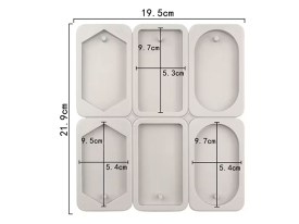 Molde silicona tag aromatico 6 cavidades
